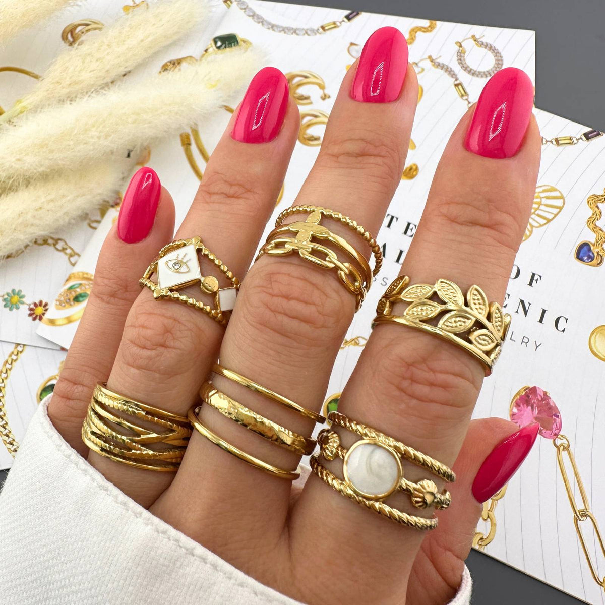 PVD Gold-Plated Stainless Steel Ring - Intensity