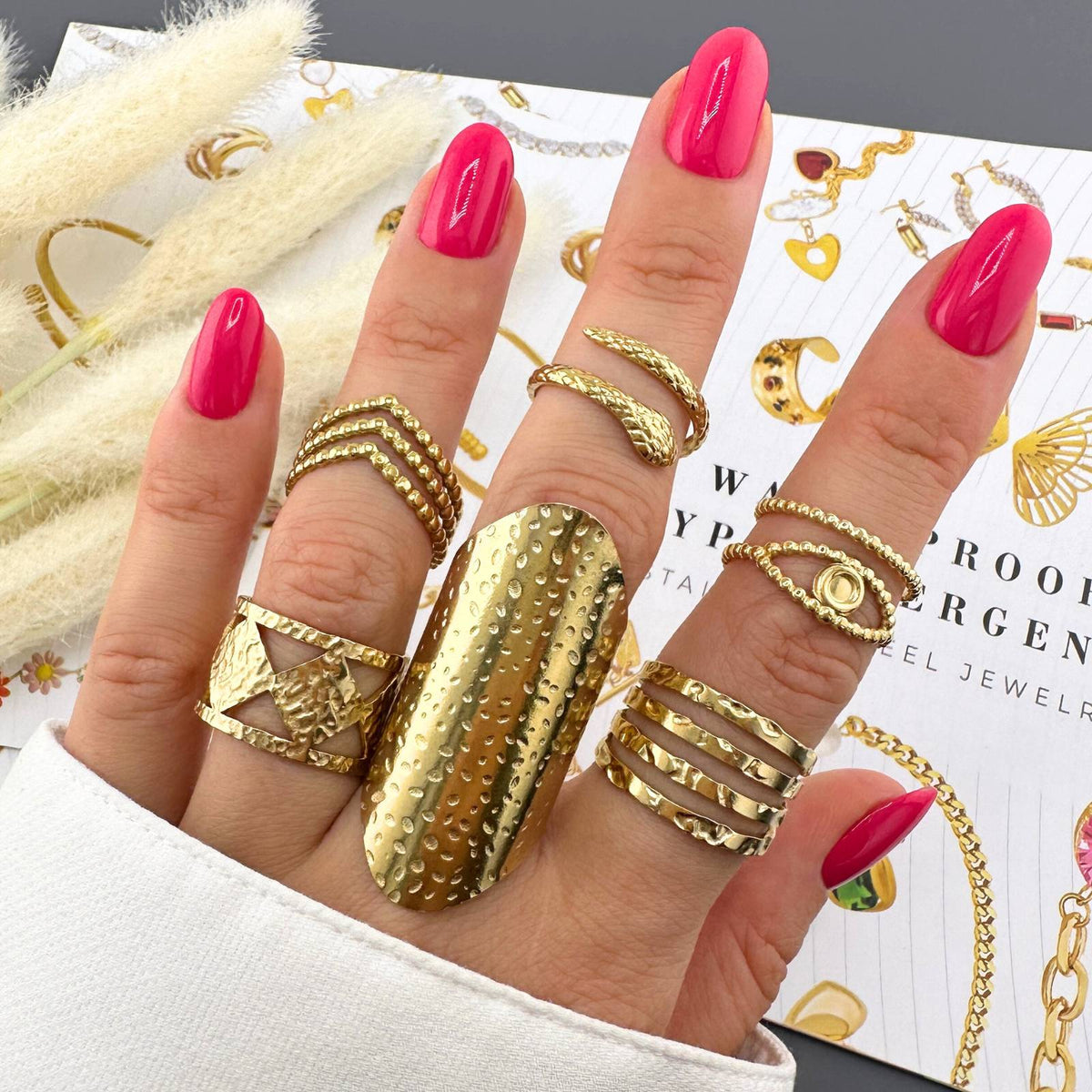 PVD Gold-Plated Stainless Steel Ring - Intensity