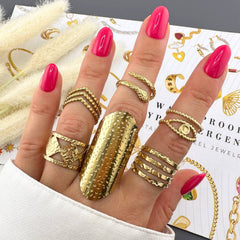 Snake PVD Gold-Plated Stainless Steel Ring - Intensity
