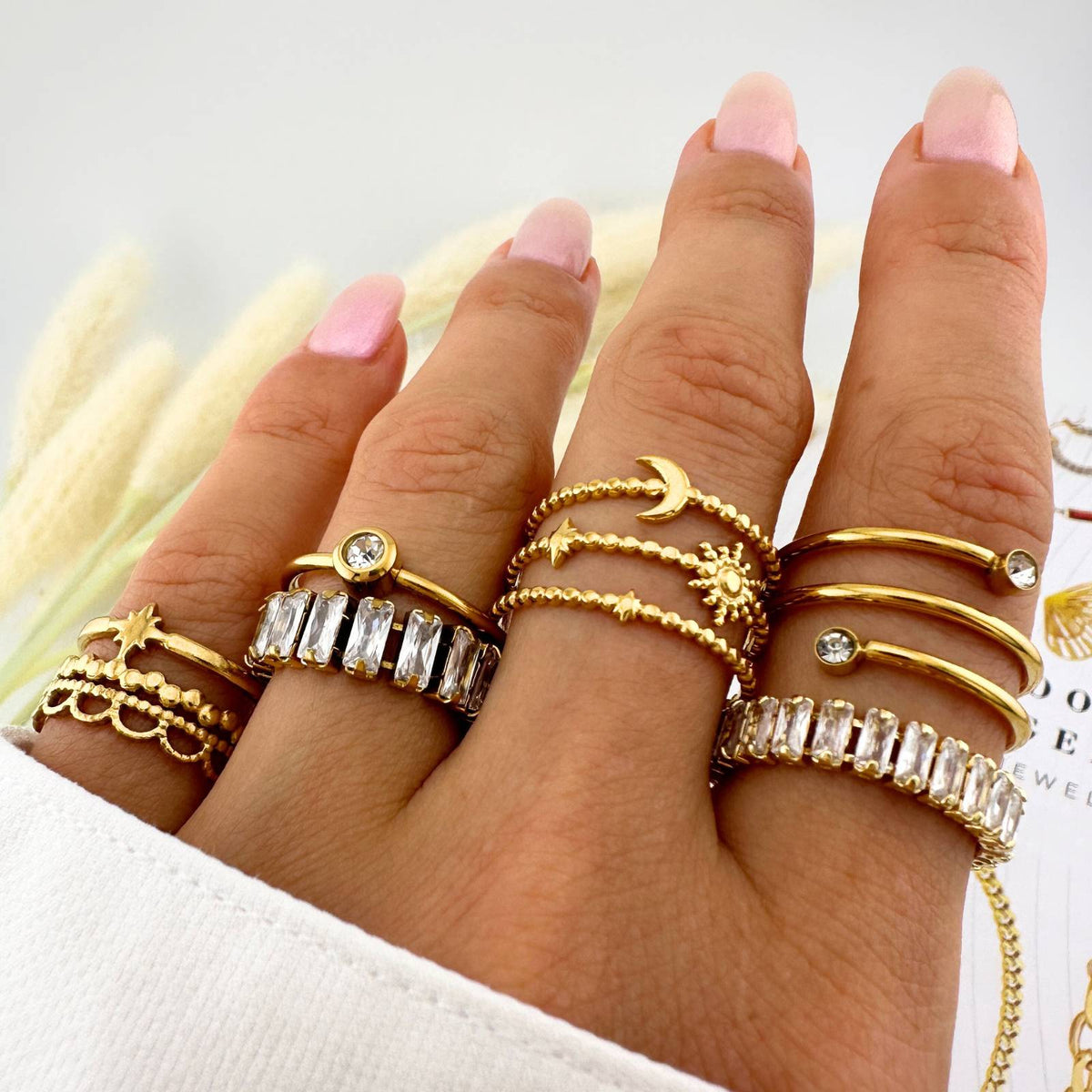 PVD Gold-Plated Stainless Steel Ring - Intensity