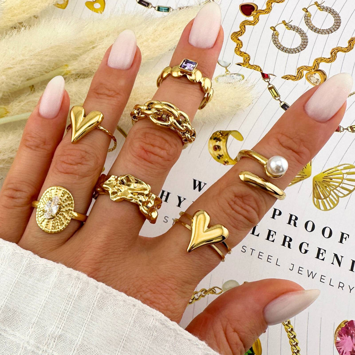 PVD Gold-Plated Stainless Steel Ring - Intensity