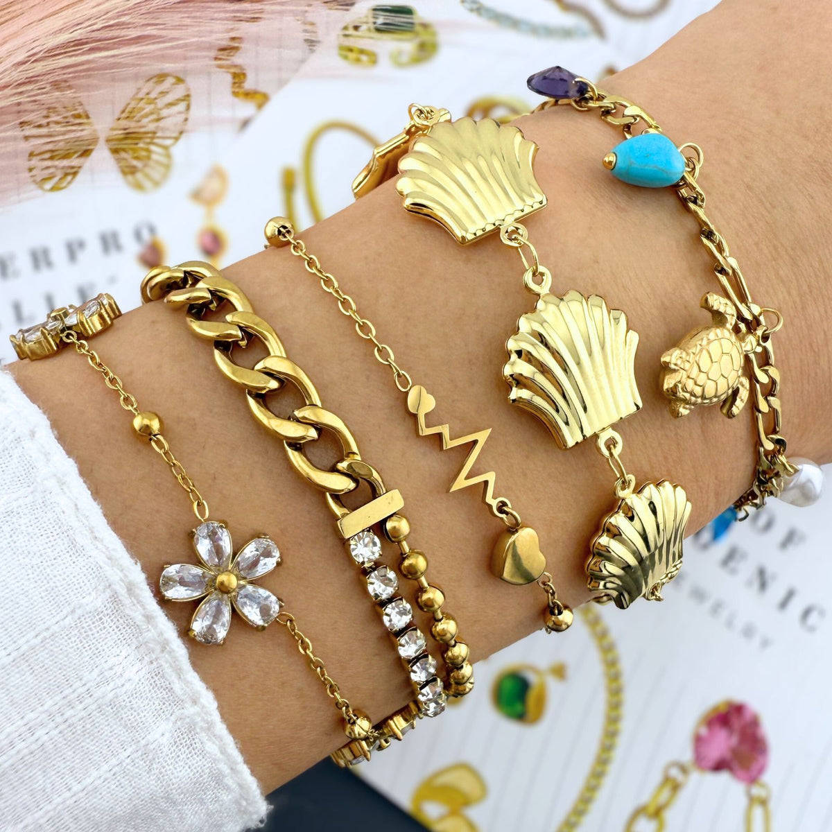 PVD Gold-Plated Stainless Steel Bracelet - Intensity