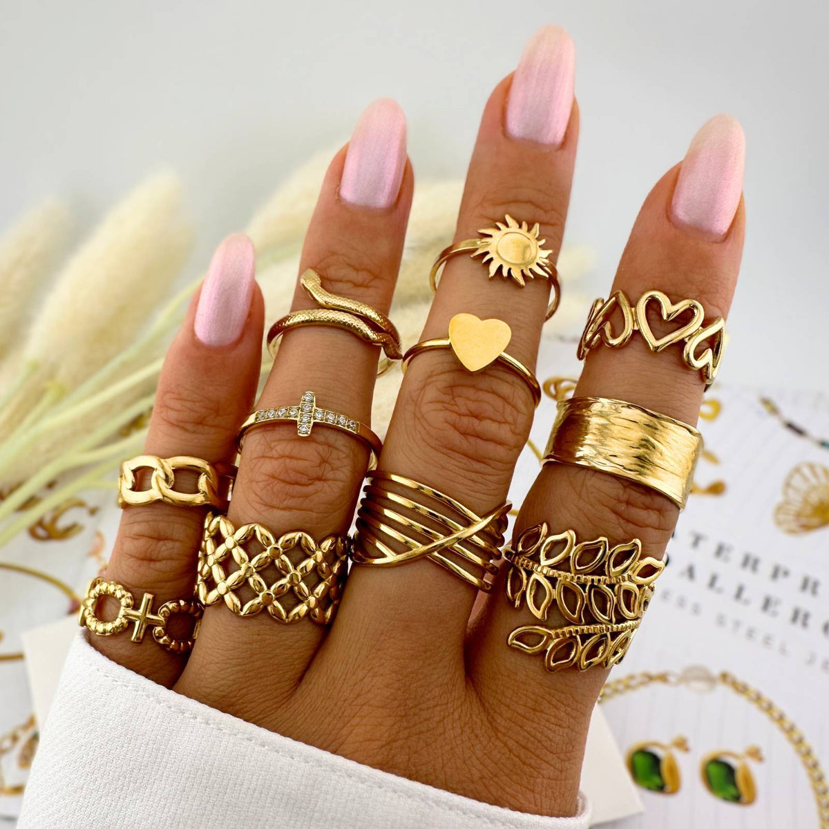 PVD Gold-Plated Stainless Steel Ring - Intensity