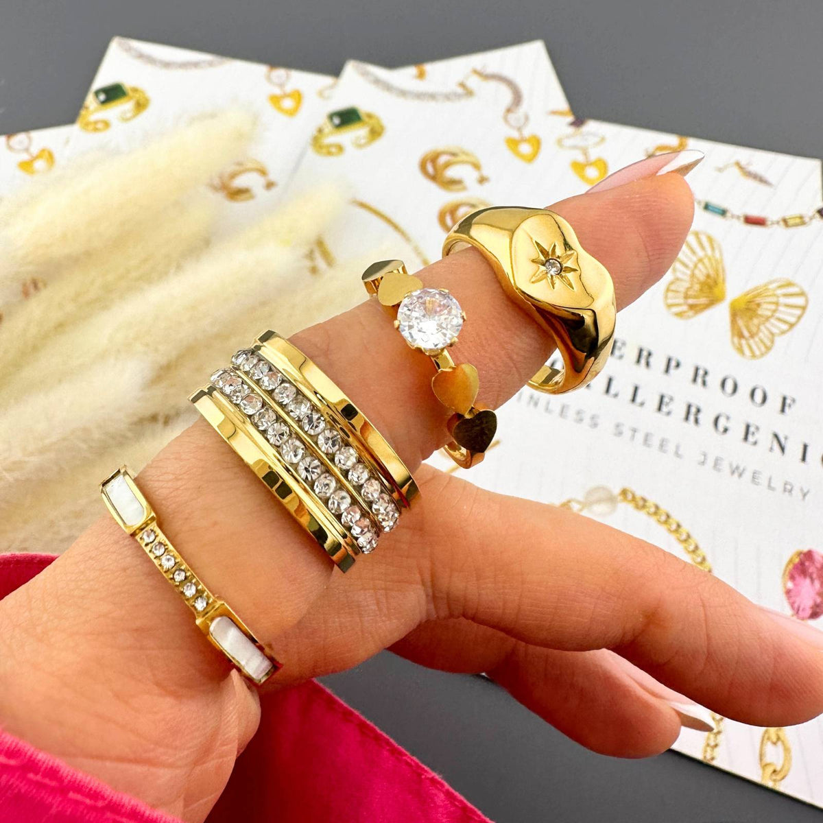 PVD Gold-Plated Stainless Steel Ring - Intensity