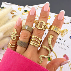 PVD Gold-Plated Stainless Steel Ring - Intensity