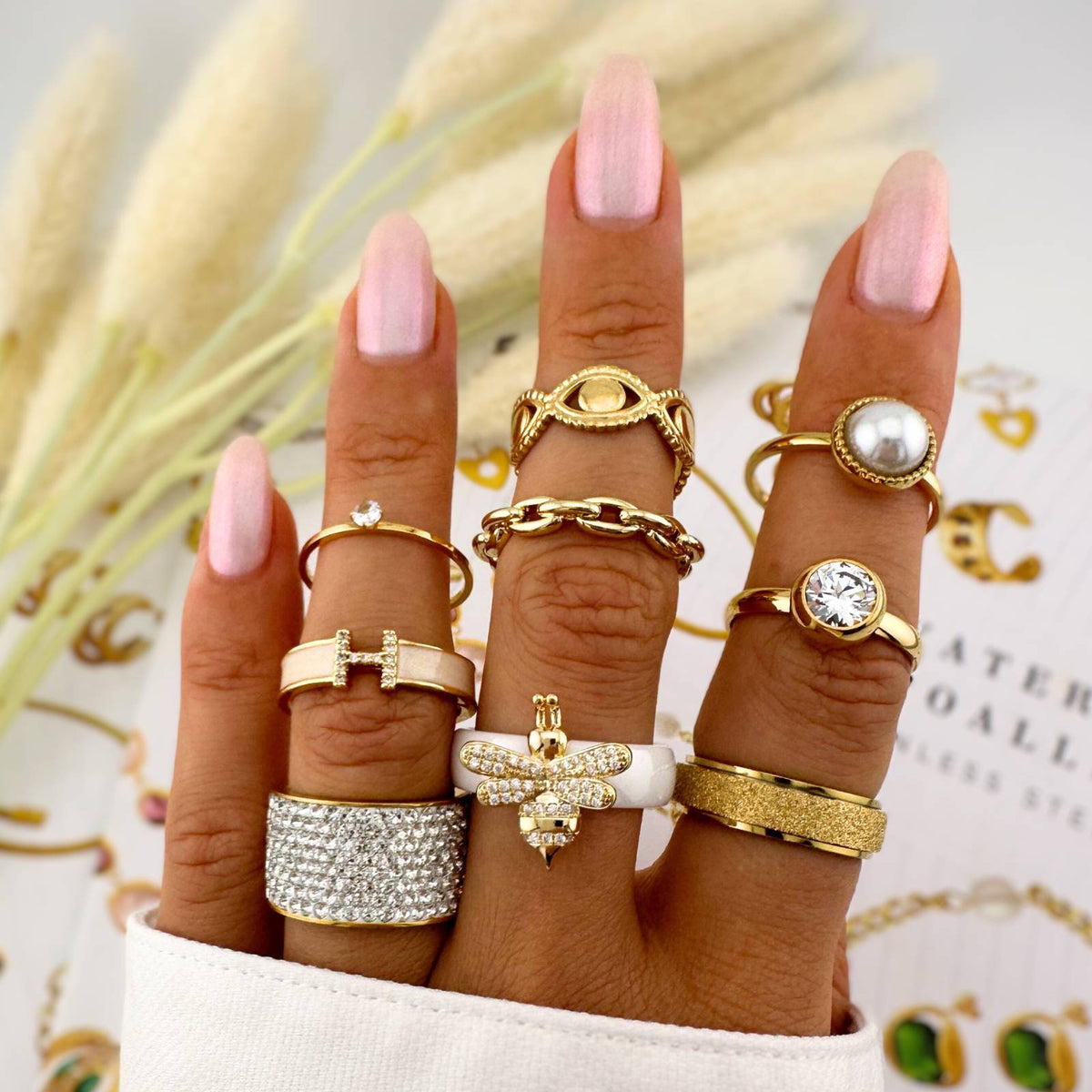 PVD Gold-Plated Stainless Steel Ring - Intensity