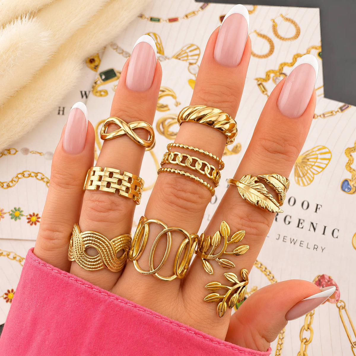 PVD Gold-Plated Stainless Steel Ring - Intensity