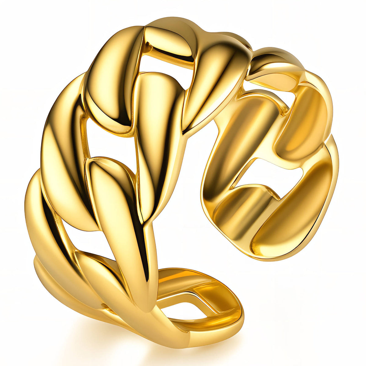 PVD Gold-Plated Stainless Steel Ring - Intensity