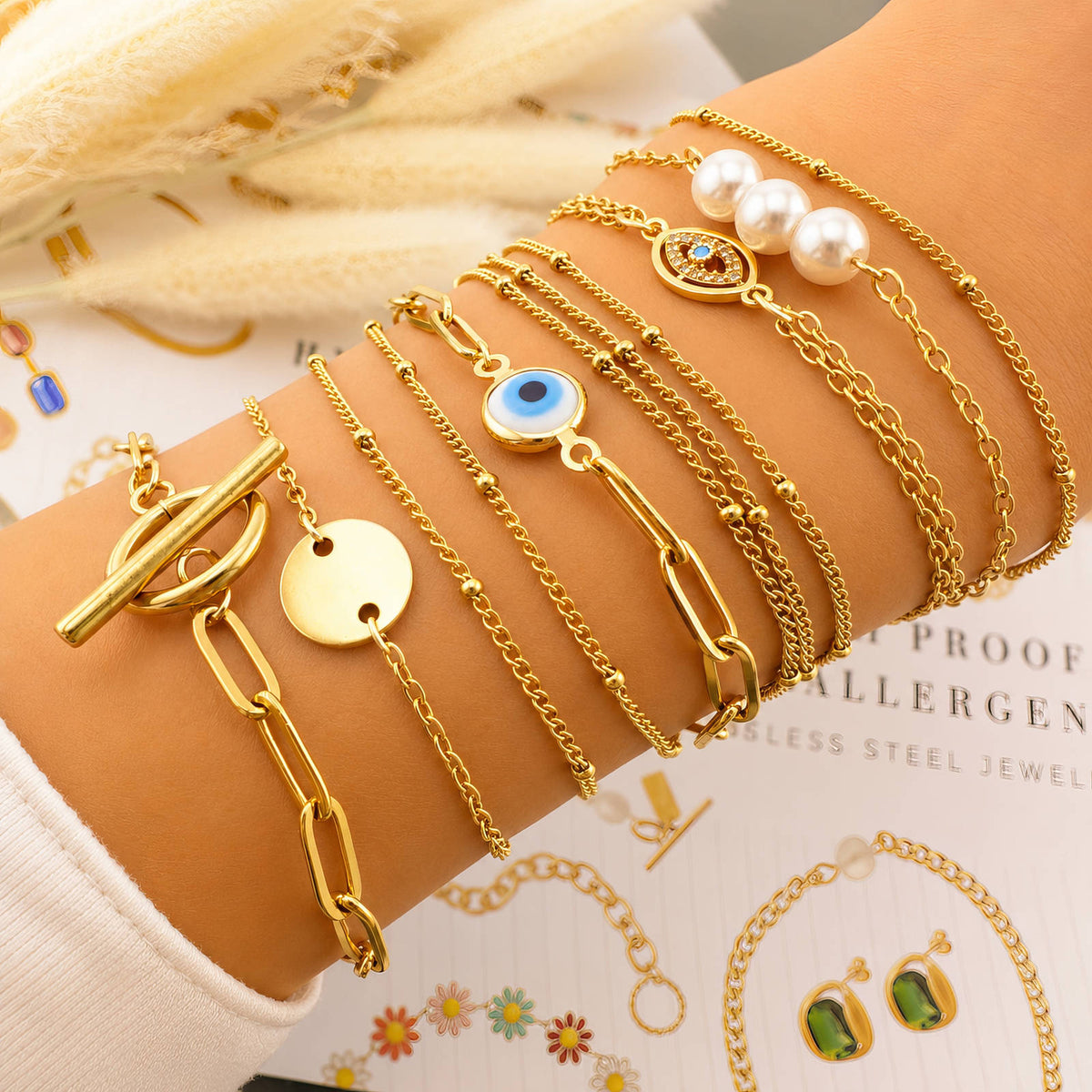PVD Gold-Plated Stainless Steel Bracelet - Intensity