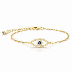 Evil Eye PVD Gold-Plated Steel Bracelet - Intensity