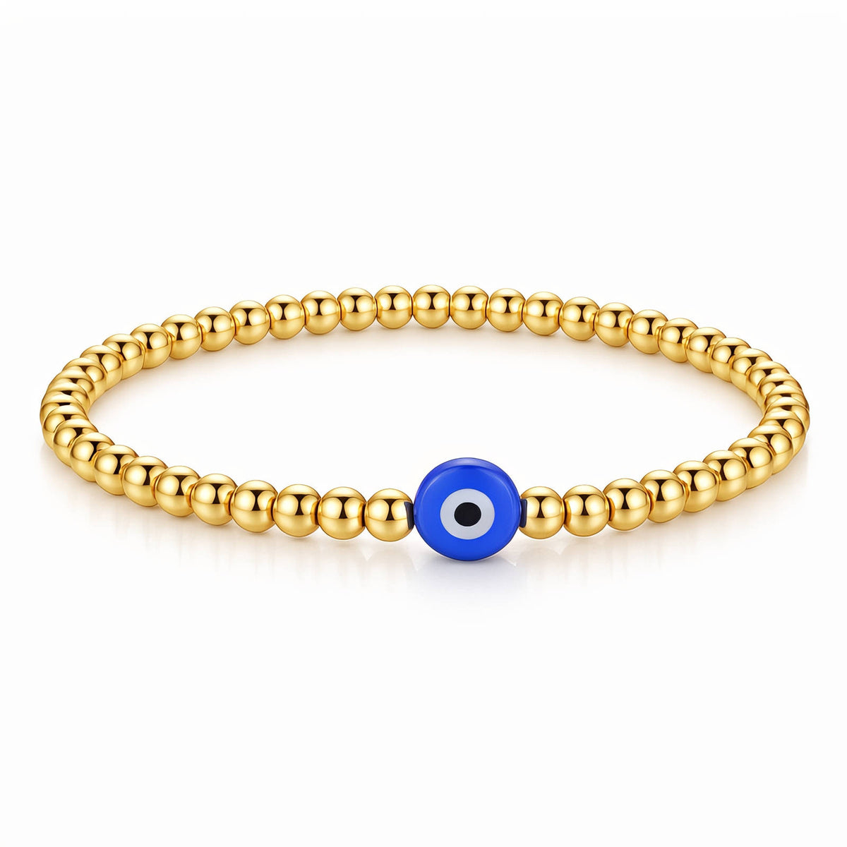 Evil Eye PVD Gold-Plated Steel Bracelet - Intensity