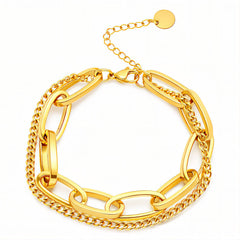 PVD Gold-Plated Stainless Steel Bracelet - Intensity