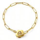 Flower PVD Gold-Plated Steel Bracelet - Intensity