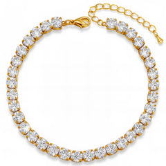 Tennis PVD Gold-Plated Steel Bracelet - Intensity
