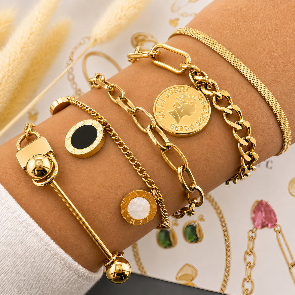 PVD Gold-Plated Stainless Steel Bracelet - Intensity