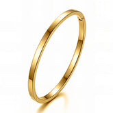 Engraving-ready PVD Gold-Plated Steel Bracelet - Intensity