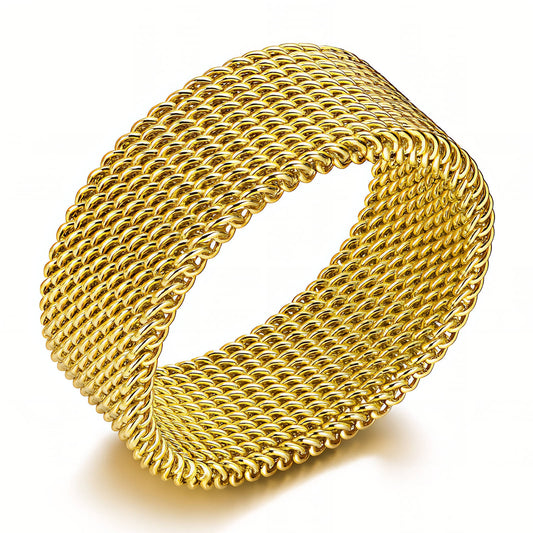 PVD Gold-Plated Stainless Steel Ring - Intensity