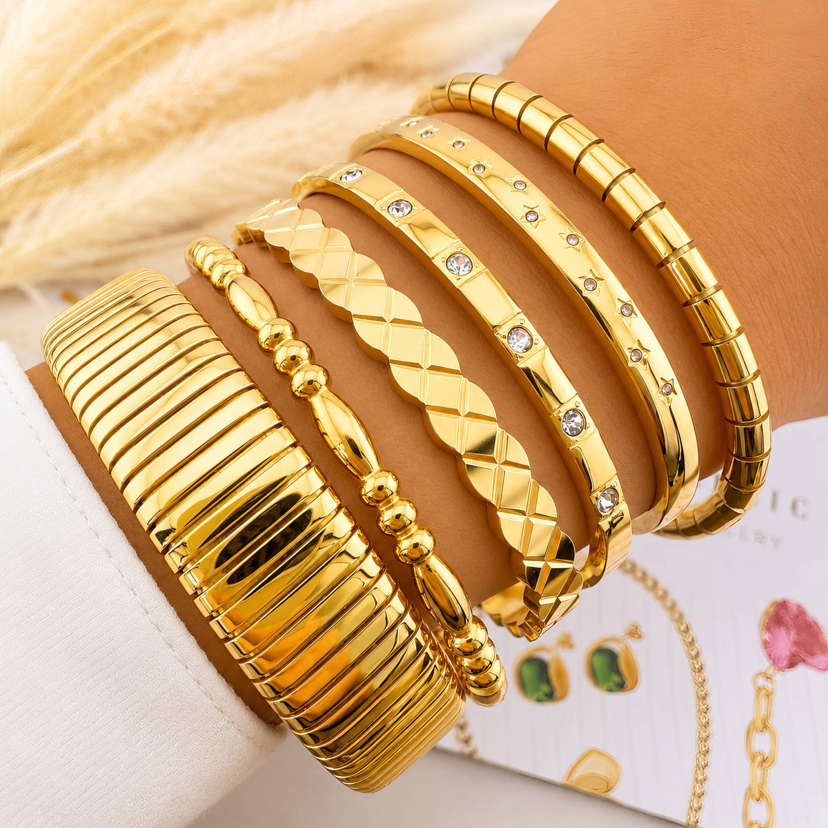 PVD Gold-Plated Stainless Steel Bracelet - Intensity