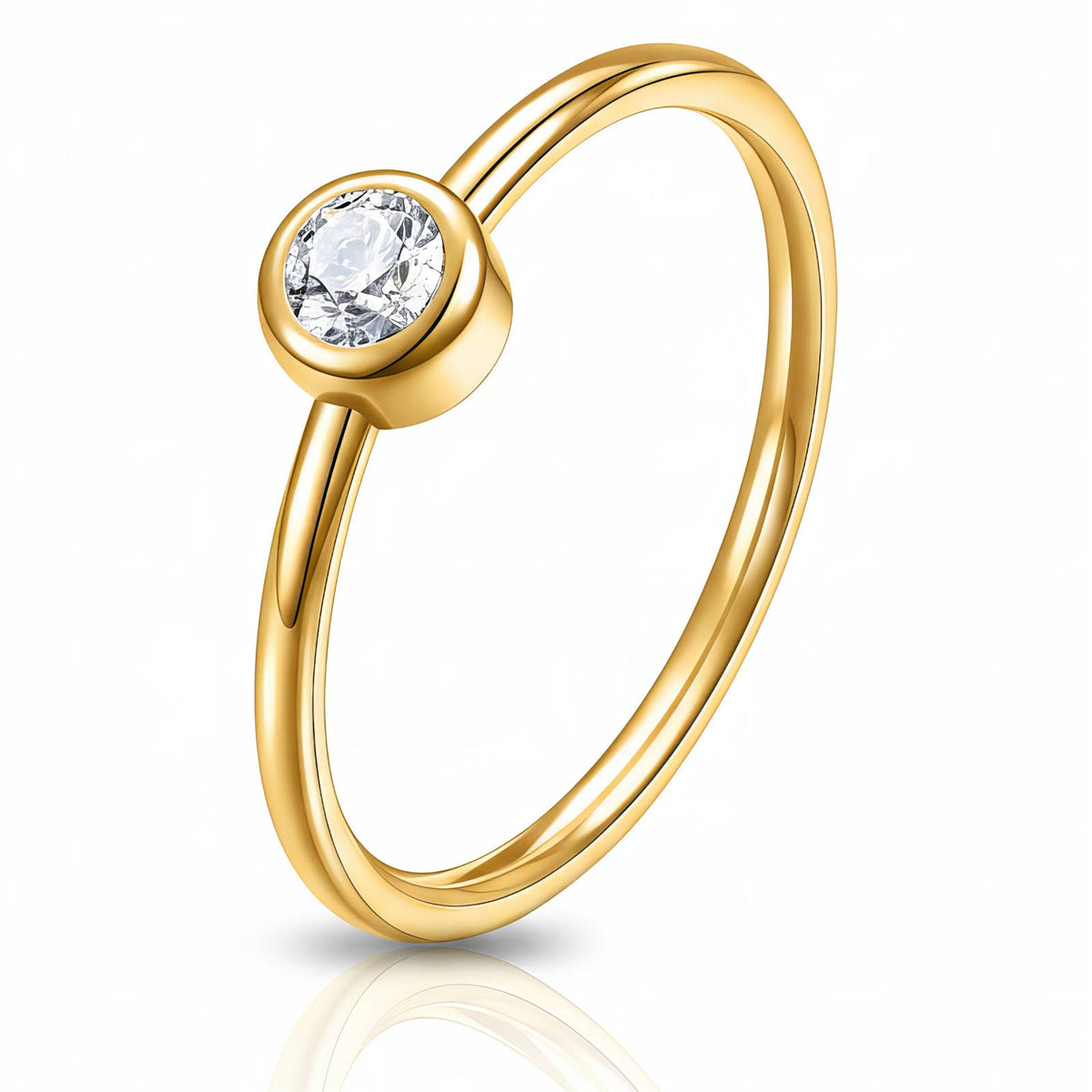 PVD Gold-Plated Stainless Steel Ring - Intensity