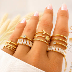 PVD Gold-Plated Stainless Steel Ring - Intensity