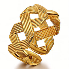 PVD Gold-Plated Stainless Steel Ring - Intensity