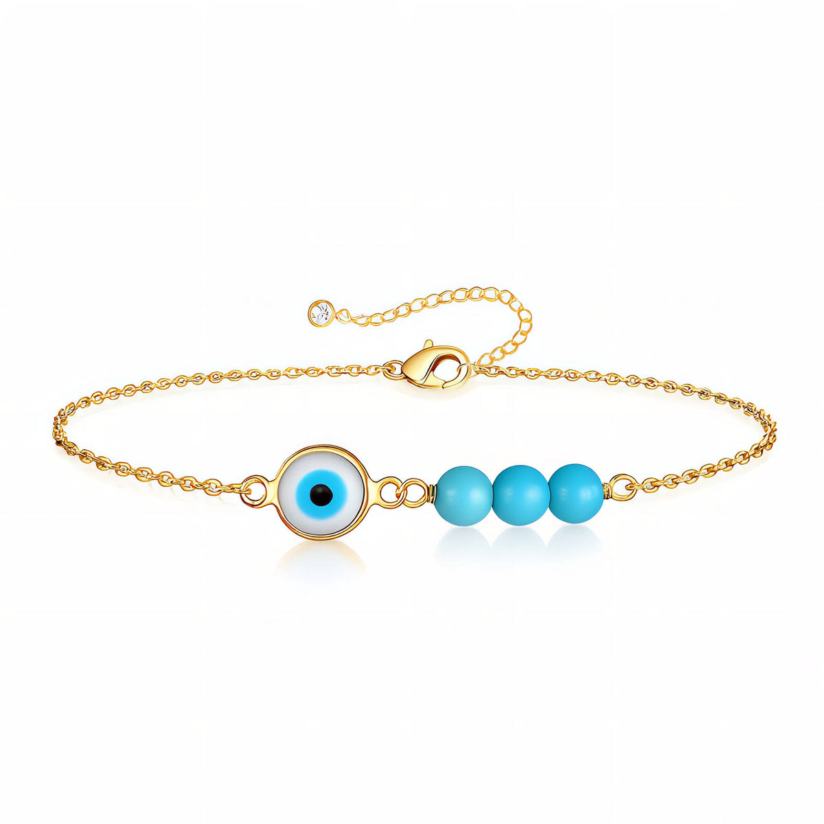 Evil Eye PVD Gold-Plated Steel Bracelet - Intensity