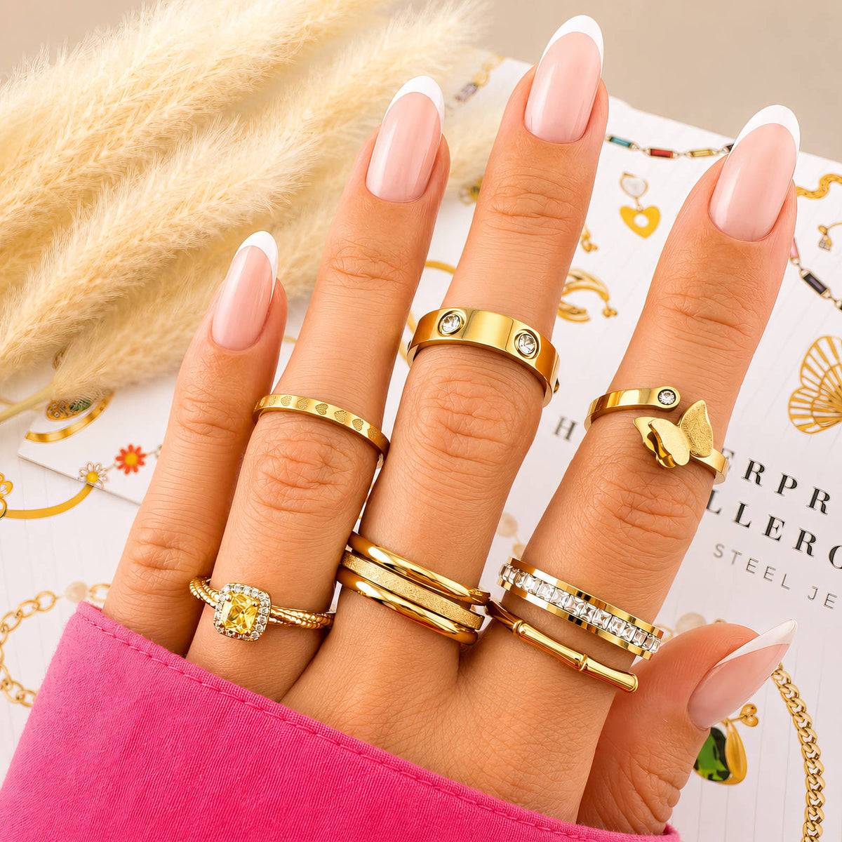 PVD Gold-Plated Stainless Steel Ring - Intensity