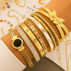 PVD Gold-Plated Stainless Steel Bracelet - Intensity