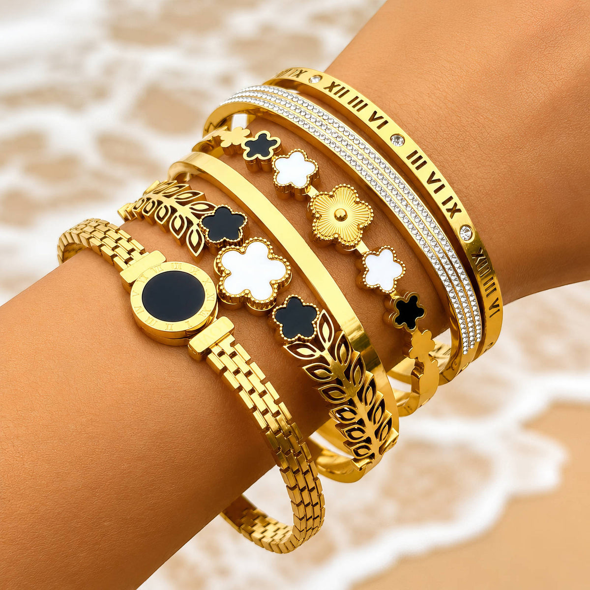 PVD Gold-Plated Stainless Steel Bracelet - Intensity