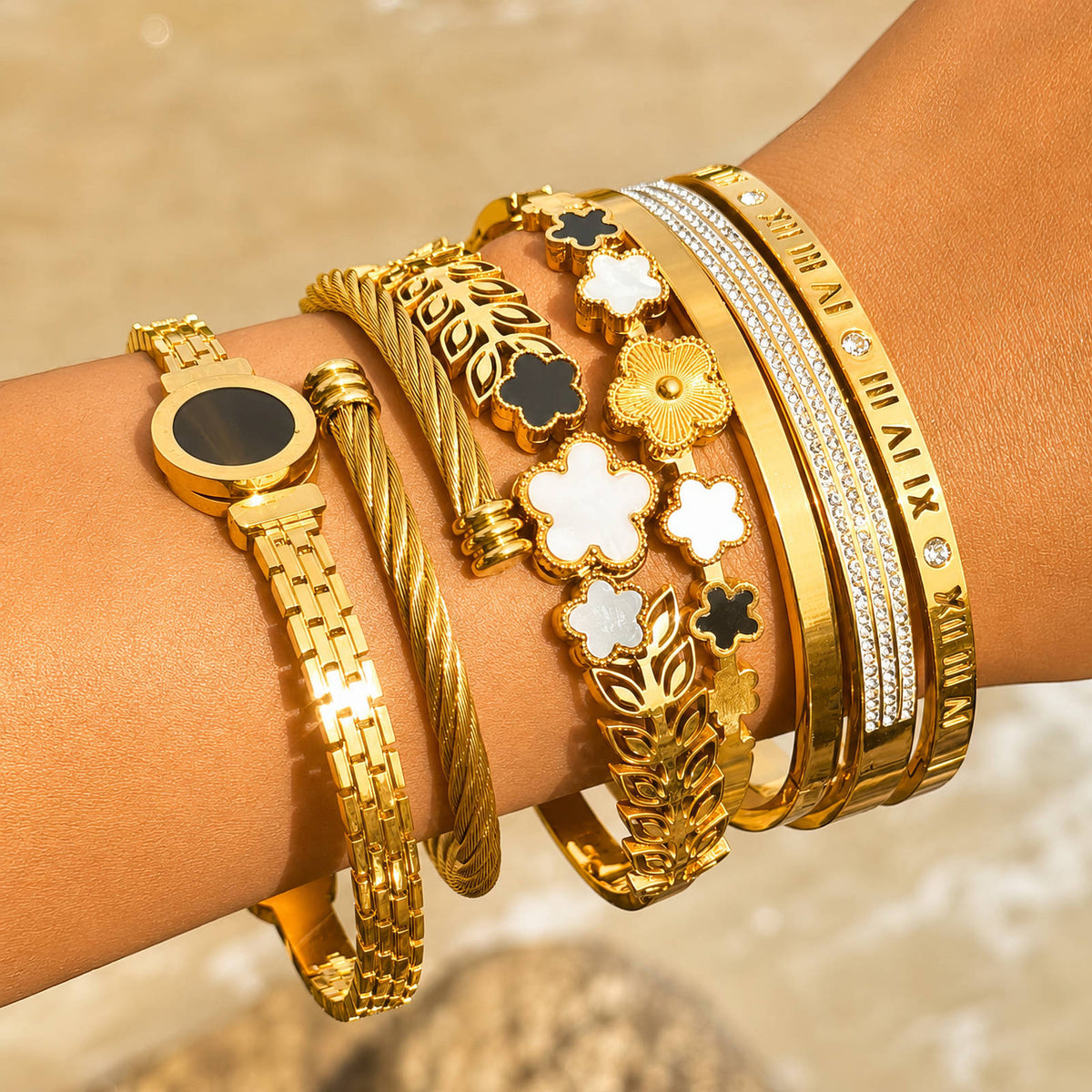 PVD Gold-Plated Stainless Steel Bracelet - Intensity