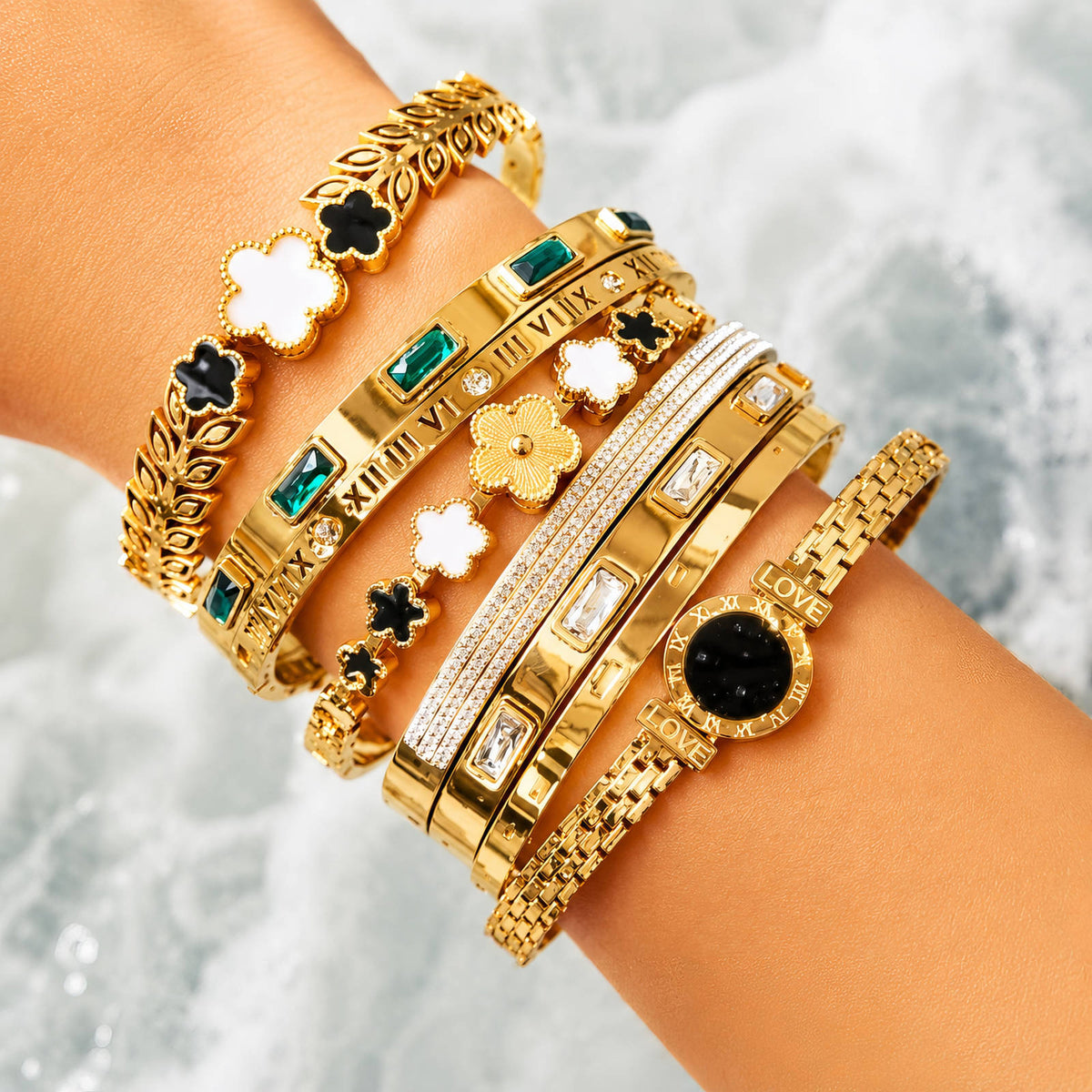 PVD Gold-Plated Stainless Steel Bracelet - Intensity