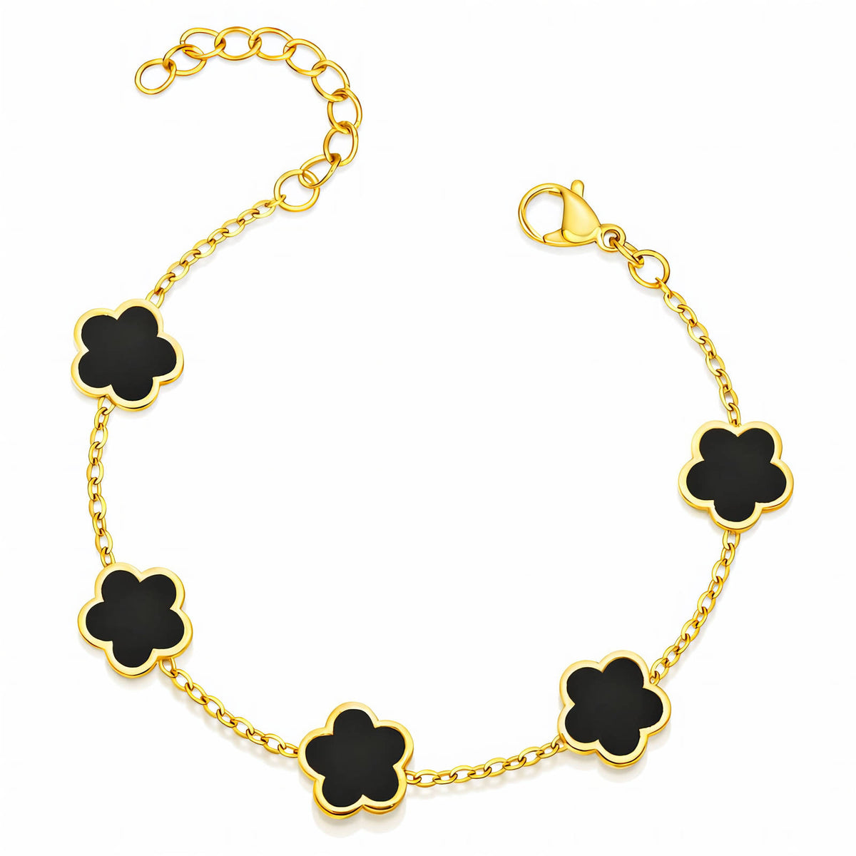 Flower Meadow PVD Gold-Plated Steel Bracelet - Intensity