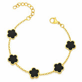 Flower Meadow PVD Gold-Plated Steel Bracelet - Intensity