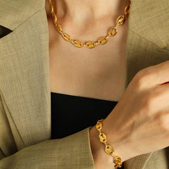 PVD Gold-Plated Stainless Steel Bracelet - Intensity