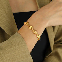 PVD Gold-Plated Stainless Steel Bracelet - Intensity
