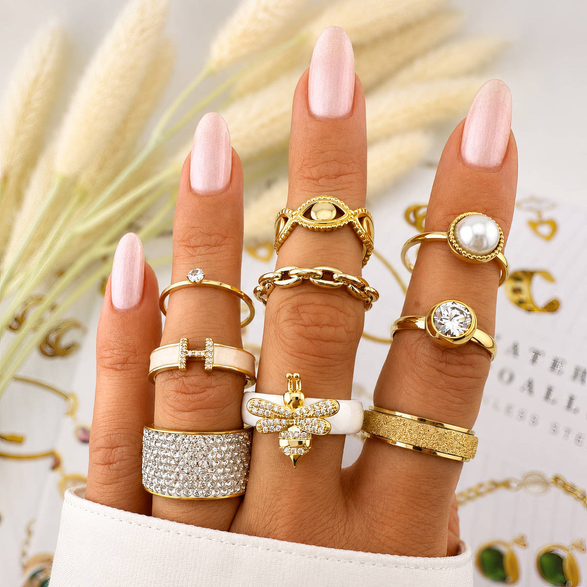 PVD Gold-Plated Stainless Steel Ring - Intensity