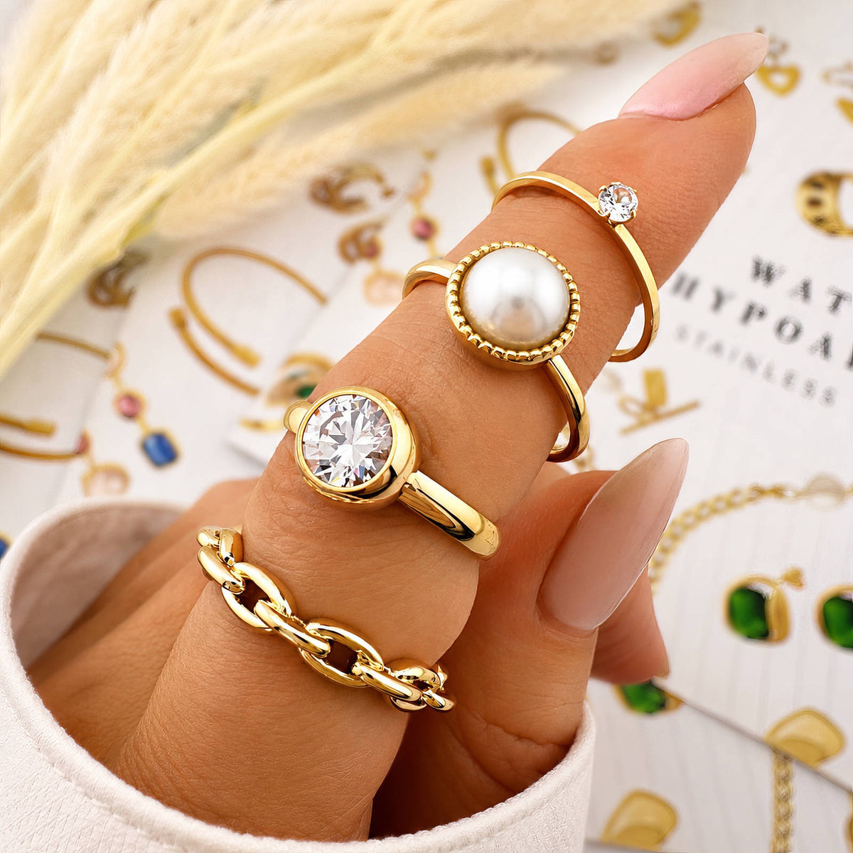 PVD Gold-Plated Stainless Steel Ring - Intensity