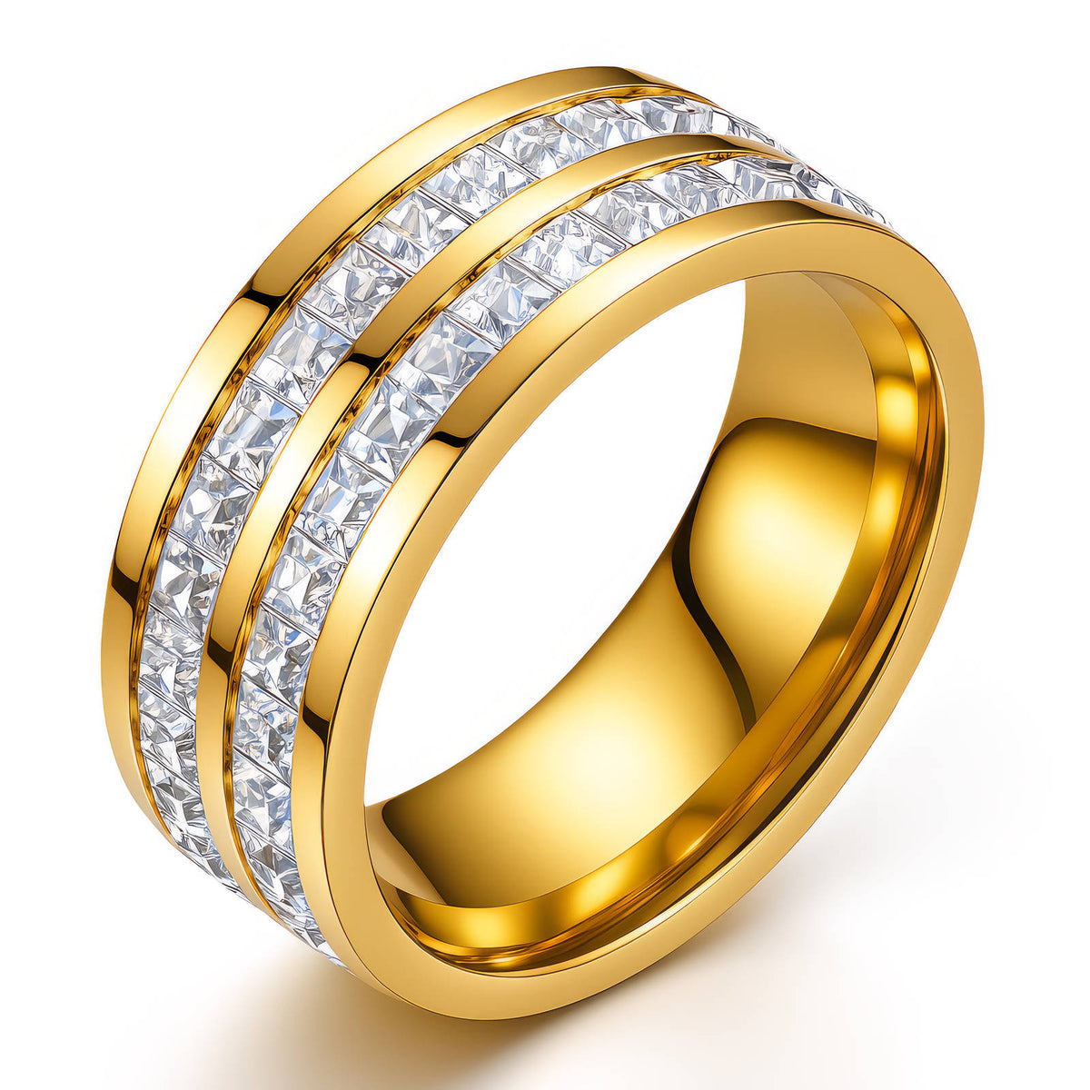 PVD Gold-Plated Stainless Steel Ring - Intensity