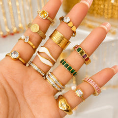 PVD Gold-Plated Stainless Steel Ring - Intensity