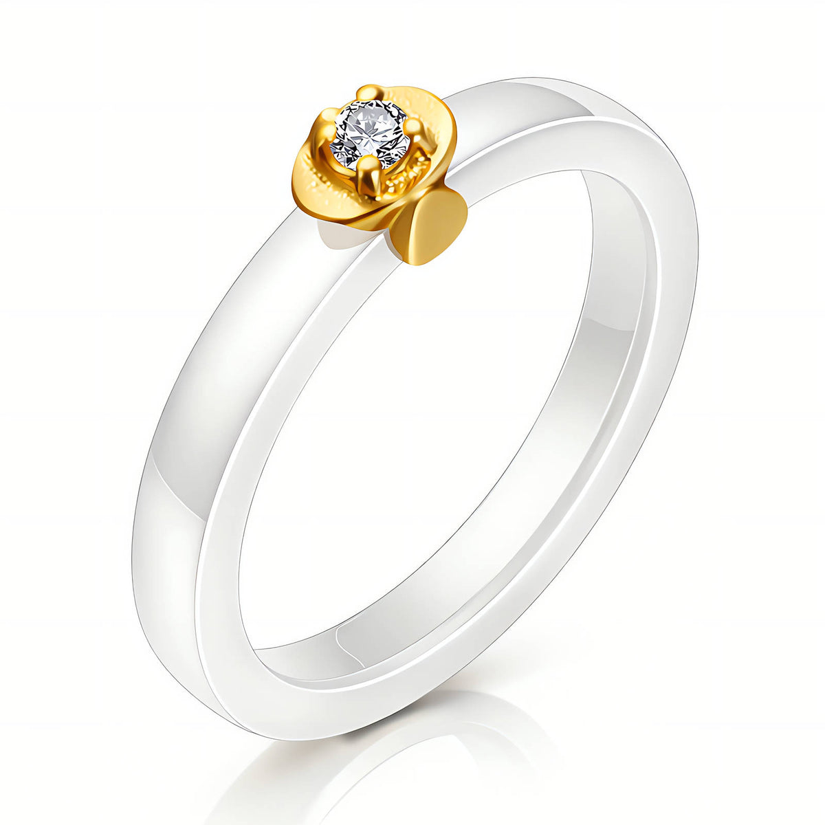PVD Gold-Plated Ceramic Ring - Intensity