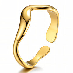 PVD Gold-Plated Stainless Steel Ring - Intensity