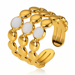 PVD Gold-Plated Stainless Steel Ring - Intensity