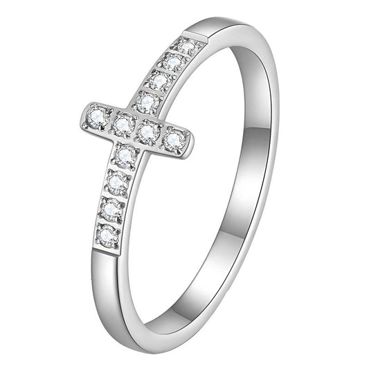 Cross Stainless Steel Ring - Intensity