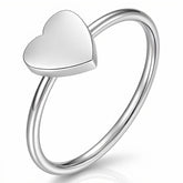 Engraving-ready Hearts Stainless Steel Ring - Intensity