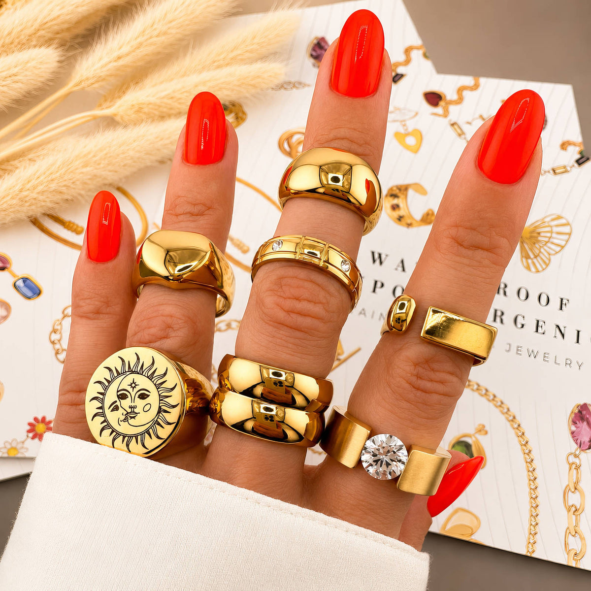 PVD Gold-Plated Stainless Steel Ring - Intensity
