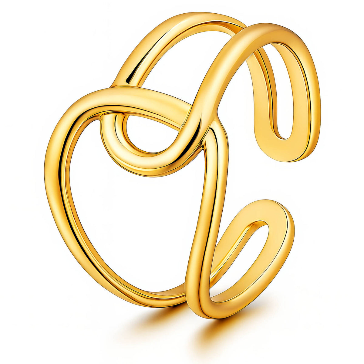 PVD Gold-Plated Stainless Steel Ring - Intensity