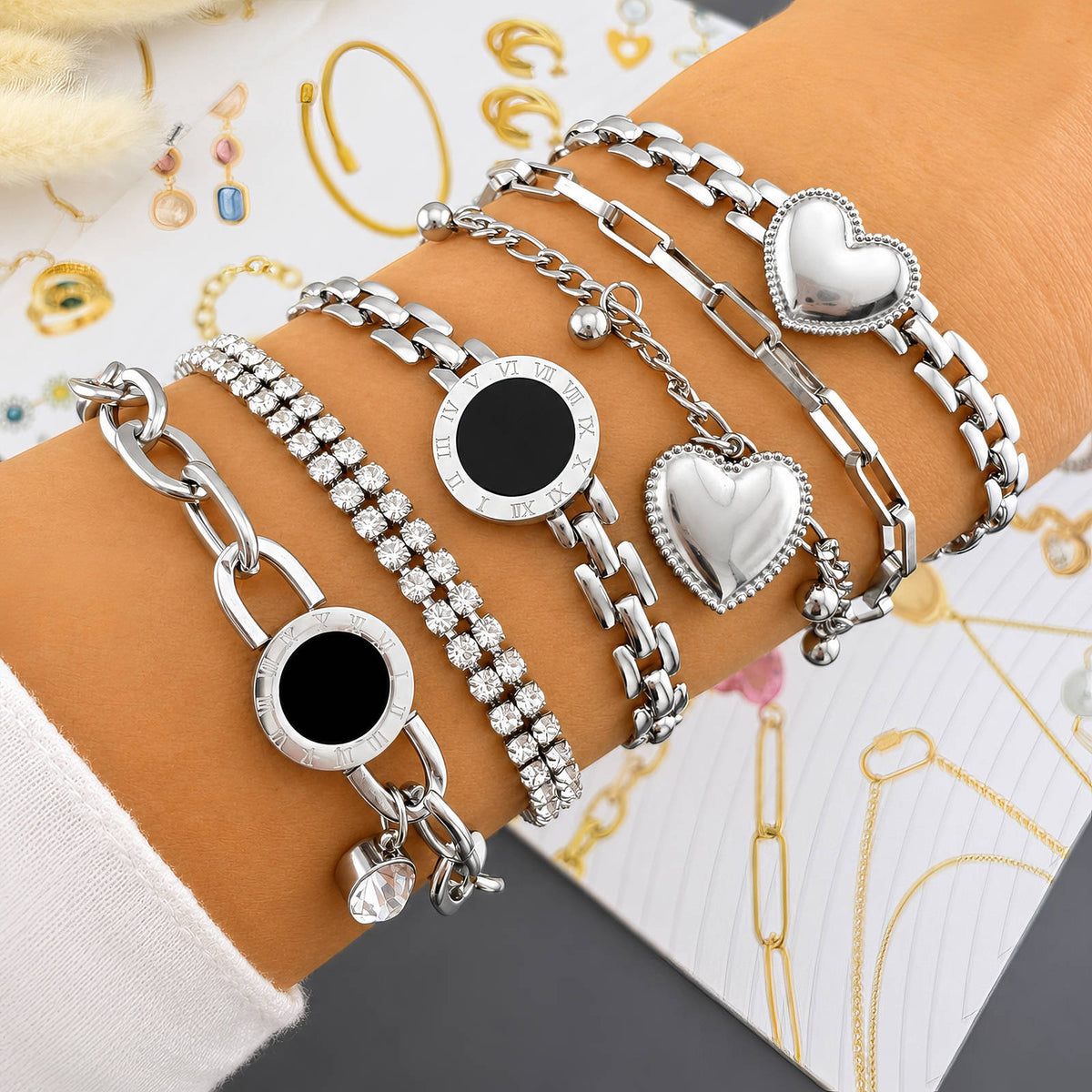 Hearts Stainless Steel Bracelet - Intensity