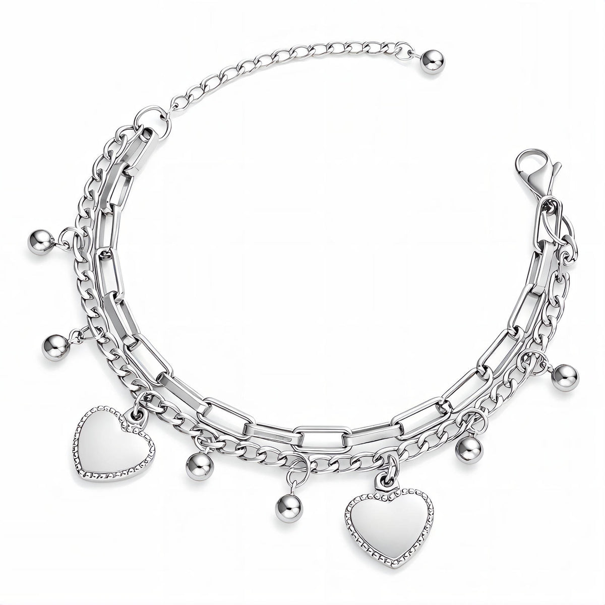 Hearts Stainless Steel Bracelet - Intensity