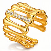 PVD Gold-Plated Stainless Steel Ring - Intensity