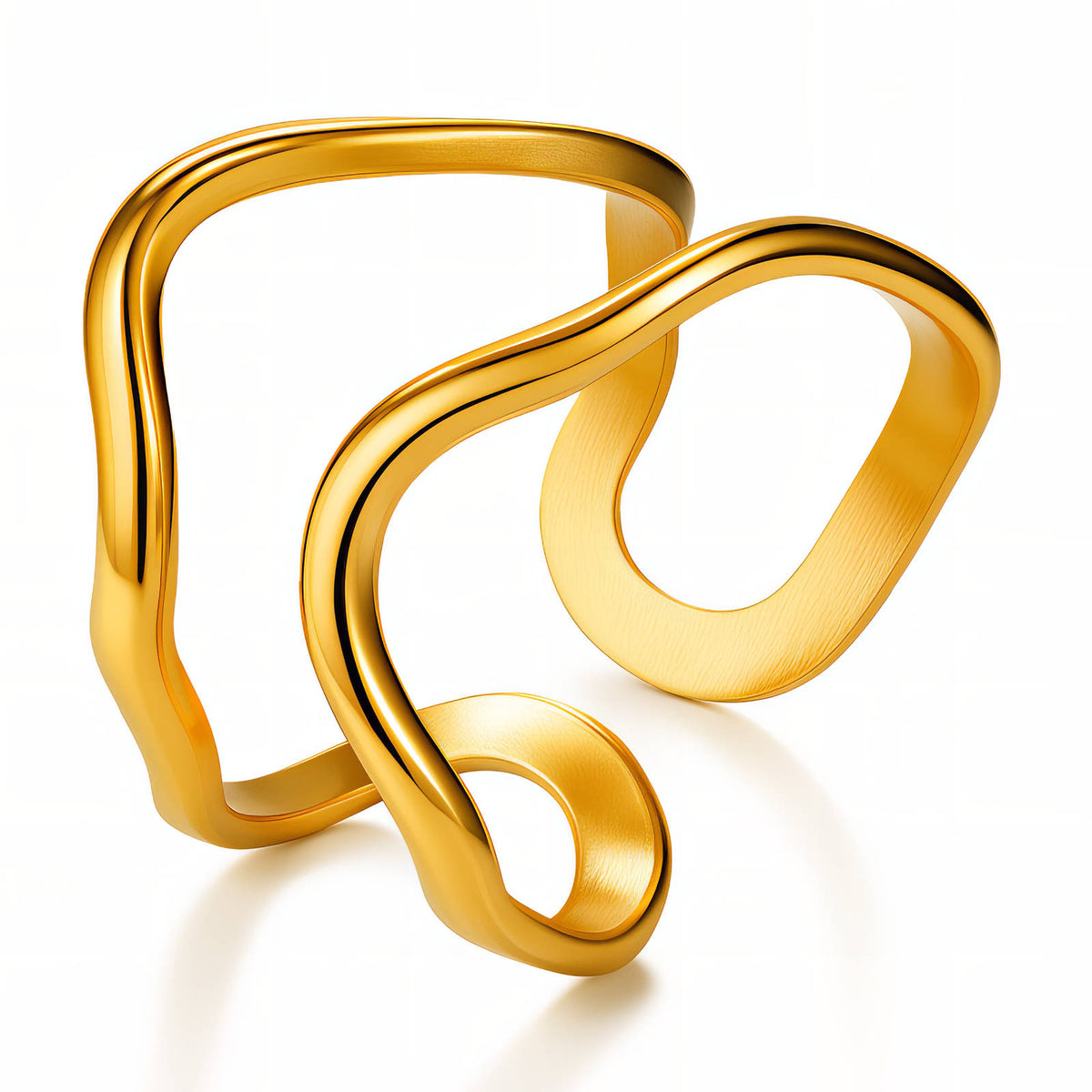 PVD Gold-Plated Stainless Steel Ring - Intensity